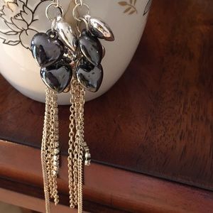 Silver hearts earrings